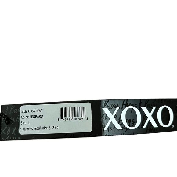 XOXO Ruffle Trim Push-Up Leopard Print Bikini Top for Juniors, Size L, NWT - Picture 9 of 9